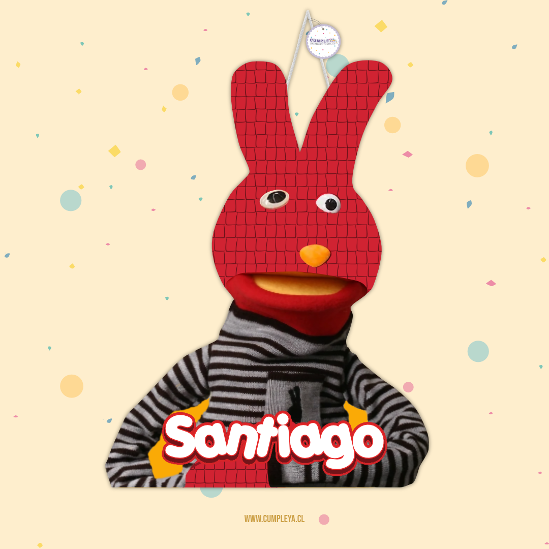 PIÑATA EL CONEJO ROJO 40CM PREMIUM