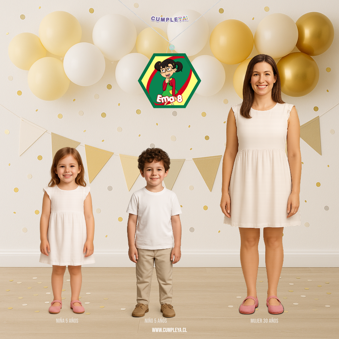 PIÑATA CHILINDRINA HEXAGONAL EXPRÉS 40CM