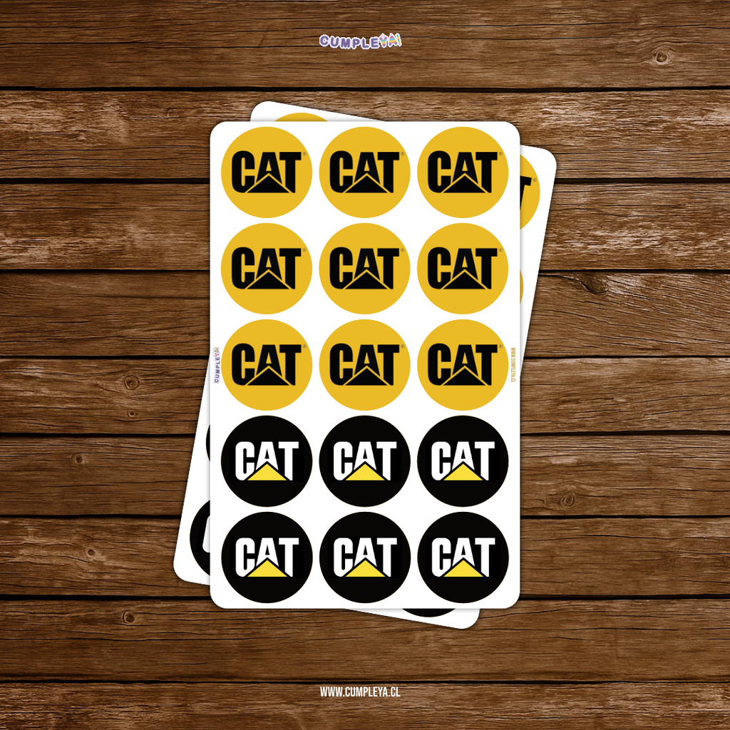 STICKER CAT CIRCULARES 5X5CM 30U TEMÁTICO