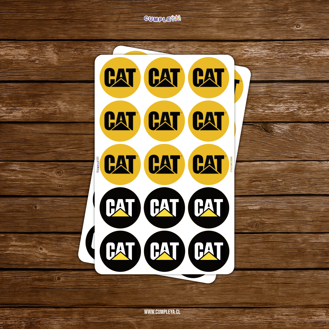 STICKER CAT CIRCULARES 5X5CM 30U