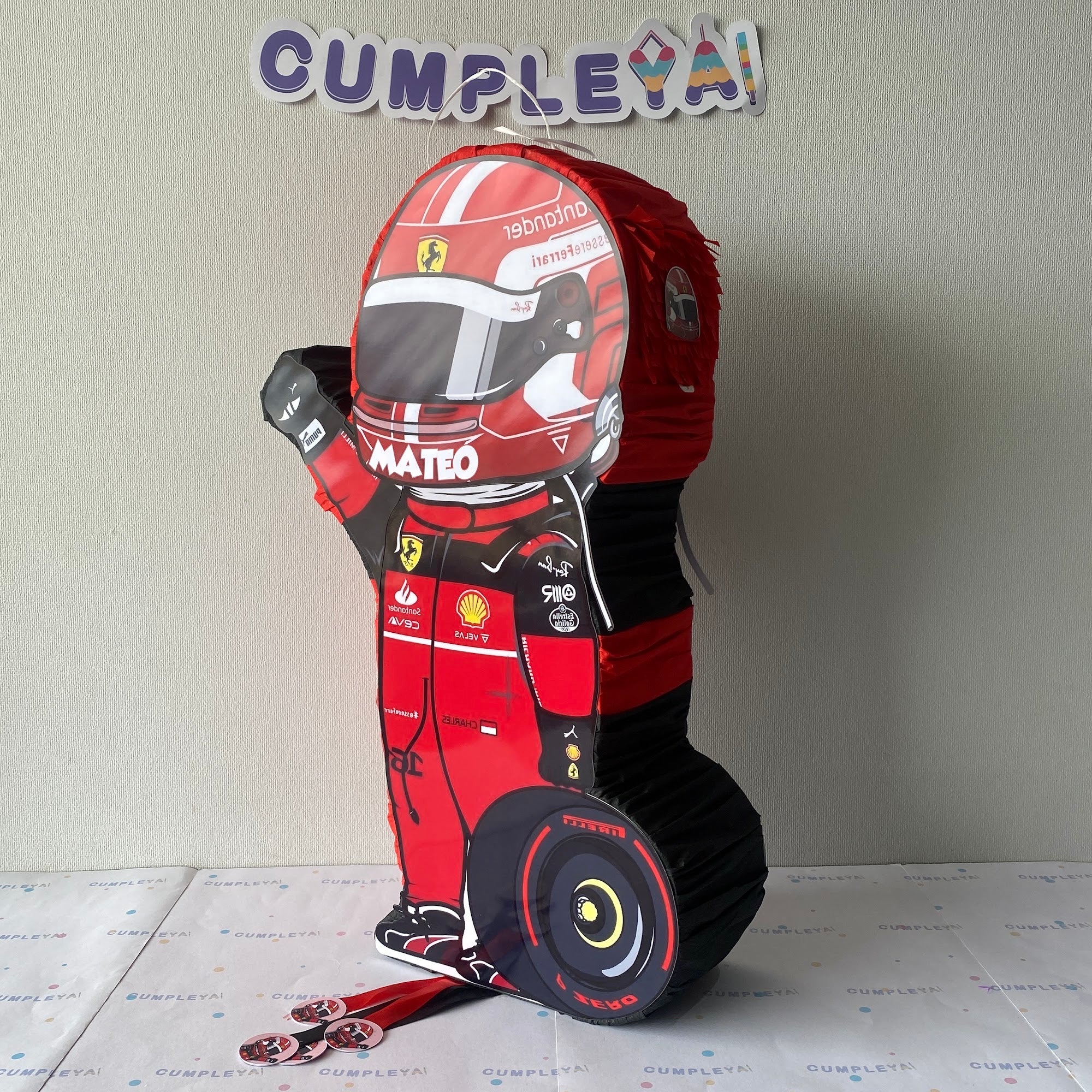 PIÑATA 60 CM PILOTO CARRERAS