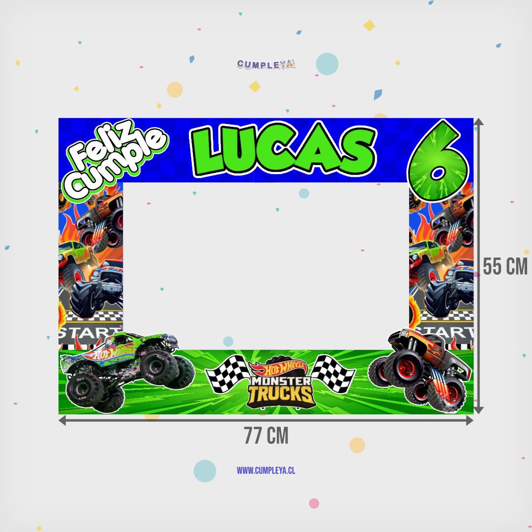 CUADRO SELFIE MONSTER TRUCK 77X55CM