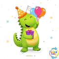 PIÑATA 40 CM DINOSAURIO CON GORRITO