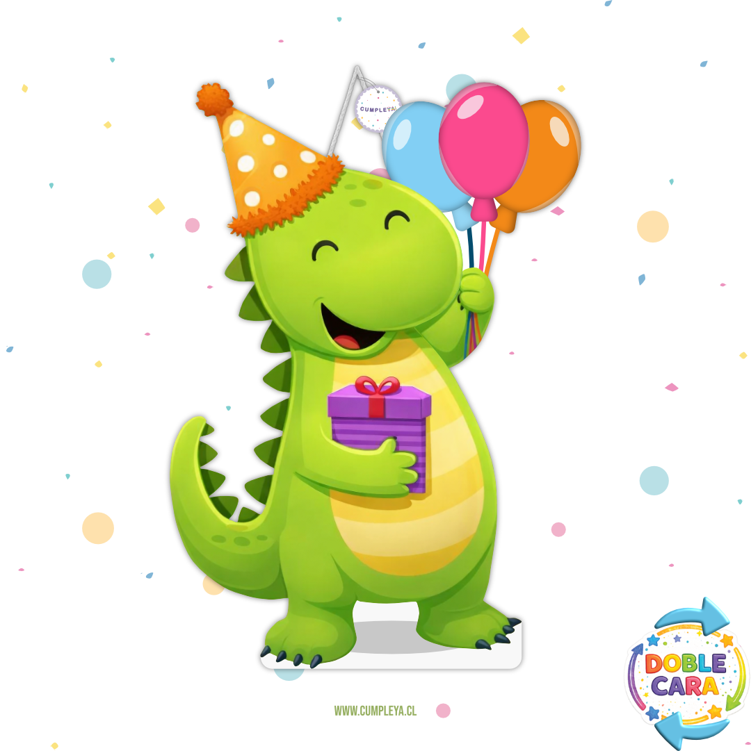 PIÑATA 40 CM DINOSAURIO CON GORRITO