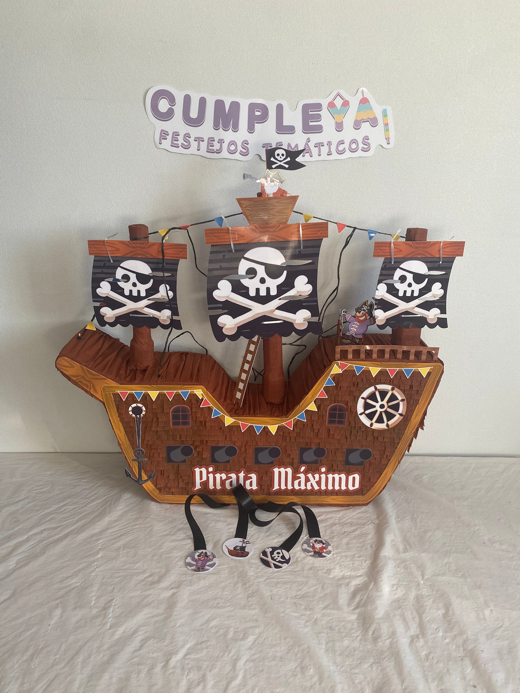 PIÑATA BARCO PIRATA 60CM PREMIUM