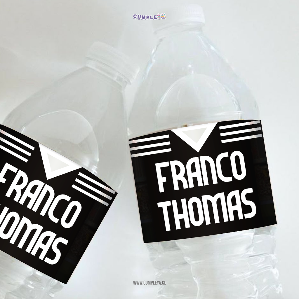 STICKER PARA BOTELLA 250ML 18X3, 5CM SET 12U