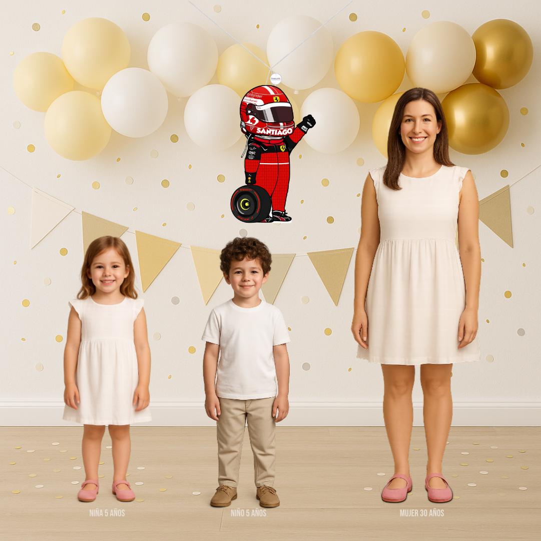 PIÑATA PILOTO DE CARRERA 60CM PREMIUM