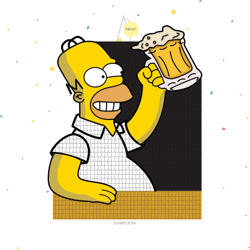PIÑATA HOMERO SIMPSON 60CM PREMIUM