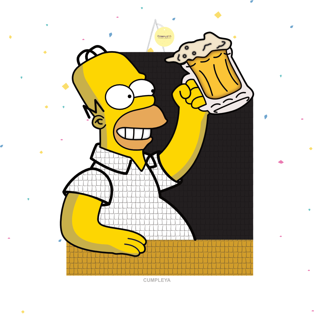 PIÑATA HOMERO SIMPSON 60CM PREMIUM