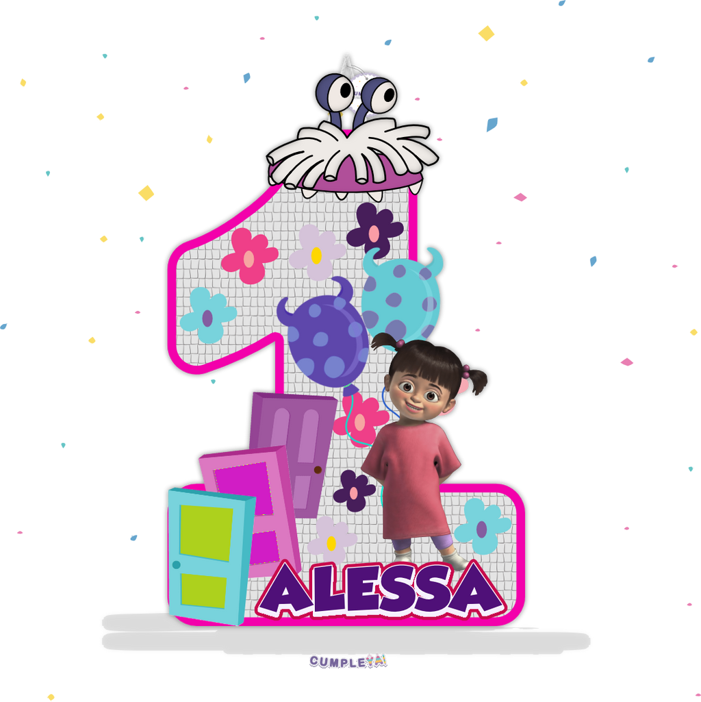 PIÑATA NUMERO 1 MONSTER INC 60CM PREMIUM