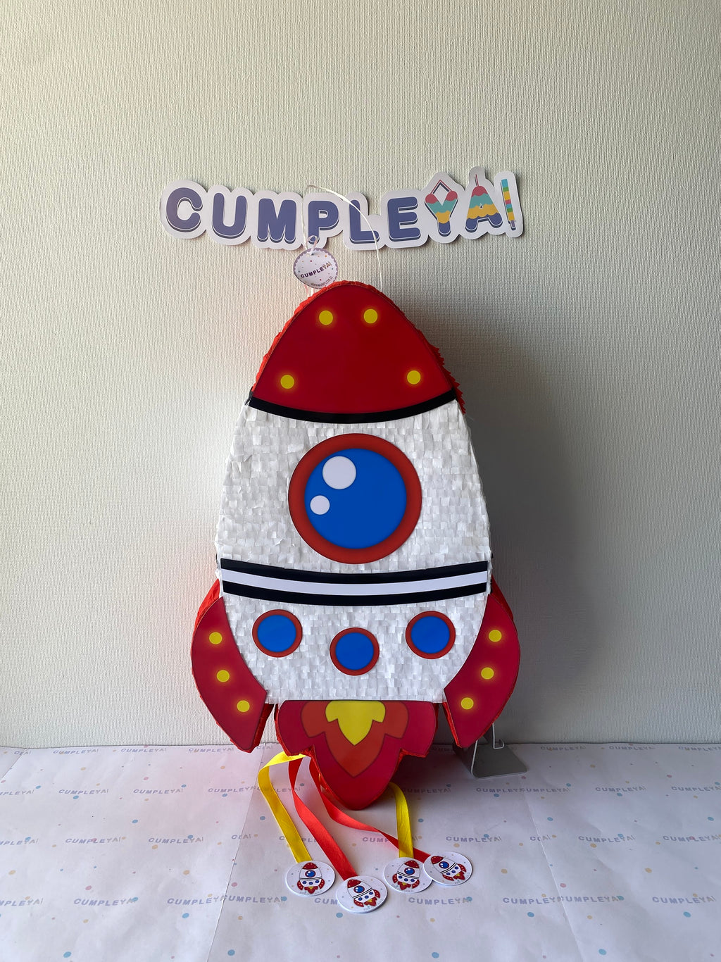 PIÑATA COHETE ESPACIAL 60CM PREMIUM