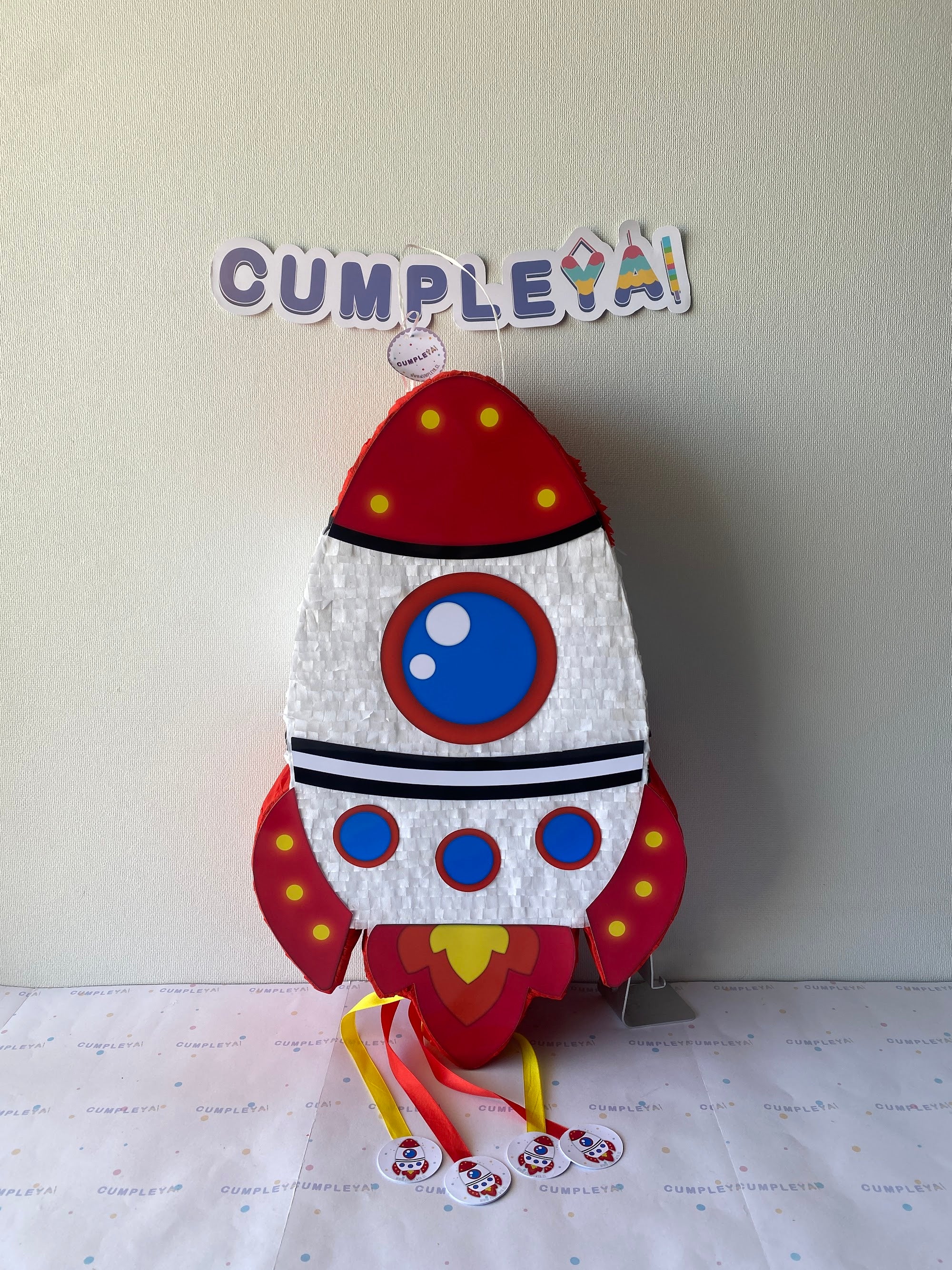 PIÑATA COHETE ESPACIAL 60CM PREMIUM