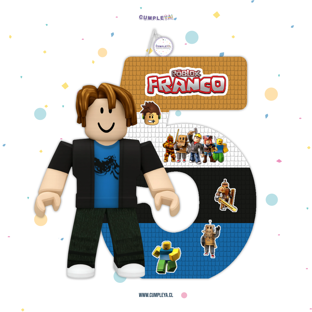 PIÑATA NUMERO 5 PELO TOCINO, ROBLOX 60CM PREMIUM