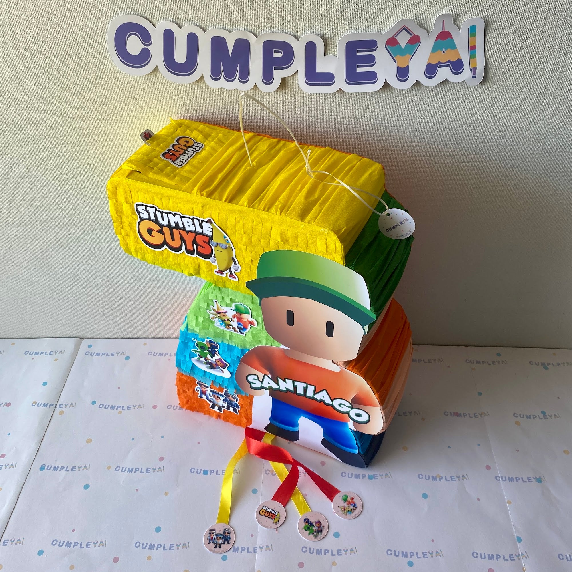 PIÑATA NUMERO 7 STUMBLE GUYS 40CM PREMIUM