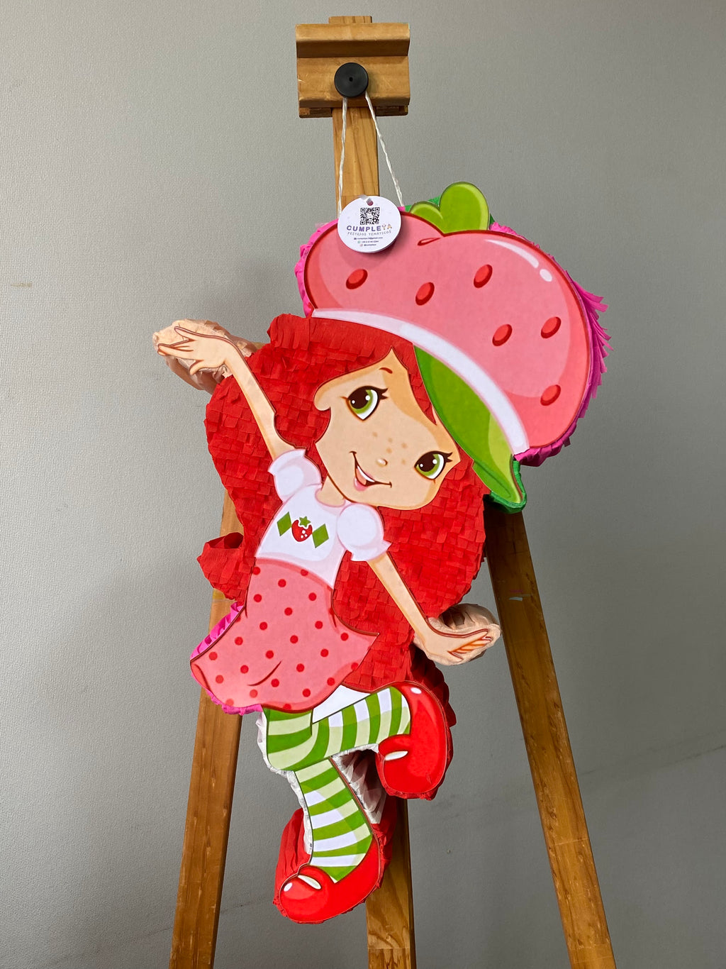 PIÑATA FRUTILLITA DE PIE 60CM PREMIUM