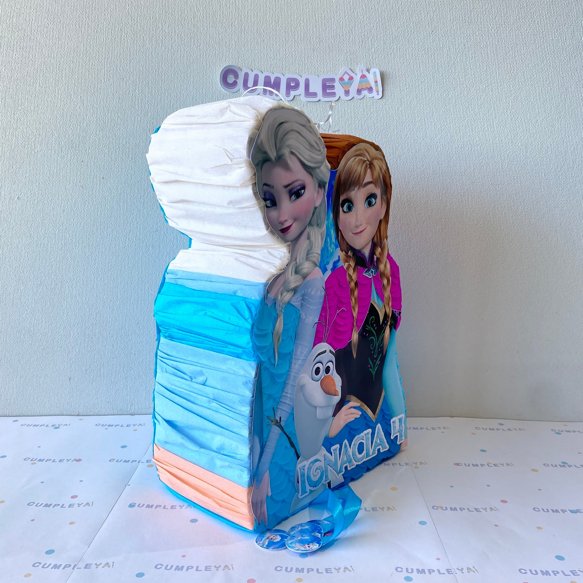 PIÑATA ELSA, ANA Y OLAF DE FROZEN 40CM PREMIUM