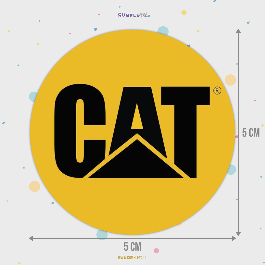 30 STICKER CIRCULARES 5 X 5 CM CAT