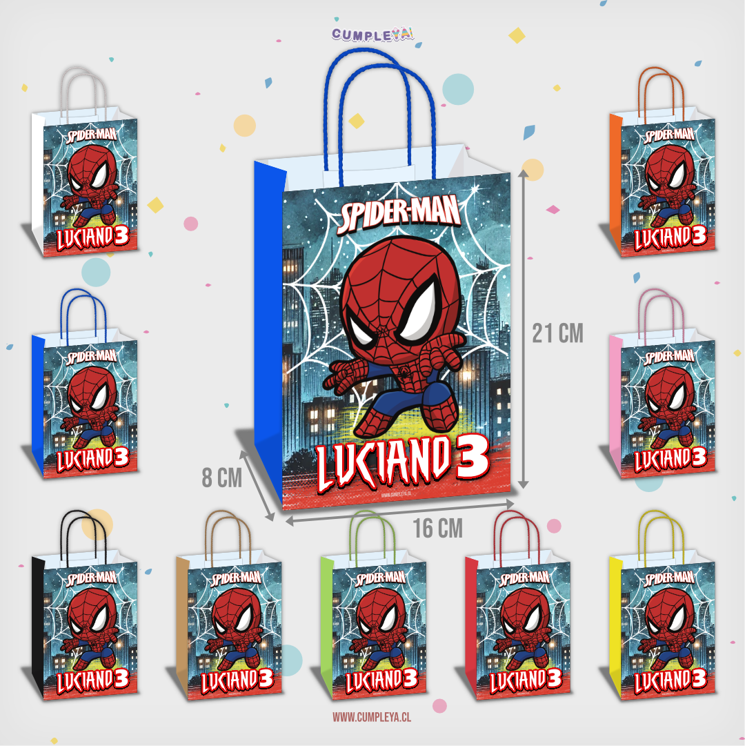 BOLSA SORPRESA 16 × 21 × 8 CM SPIDER-MAN BEBE