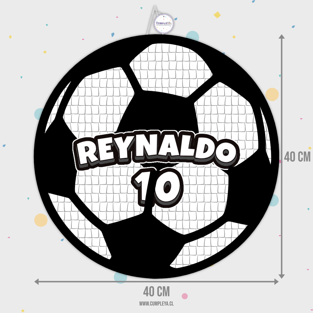 PIÑATA PELOTA DE FUTBOL 40CM PREMIUM