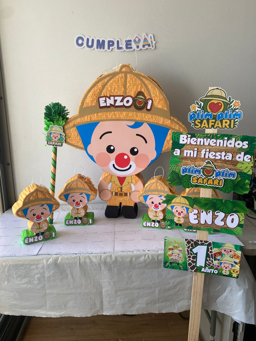 PIÑATA PLIM PLIM SAFARI 60CM PREMIUM