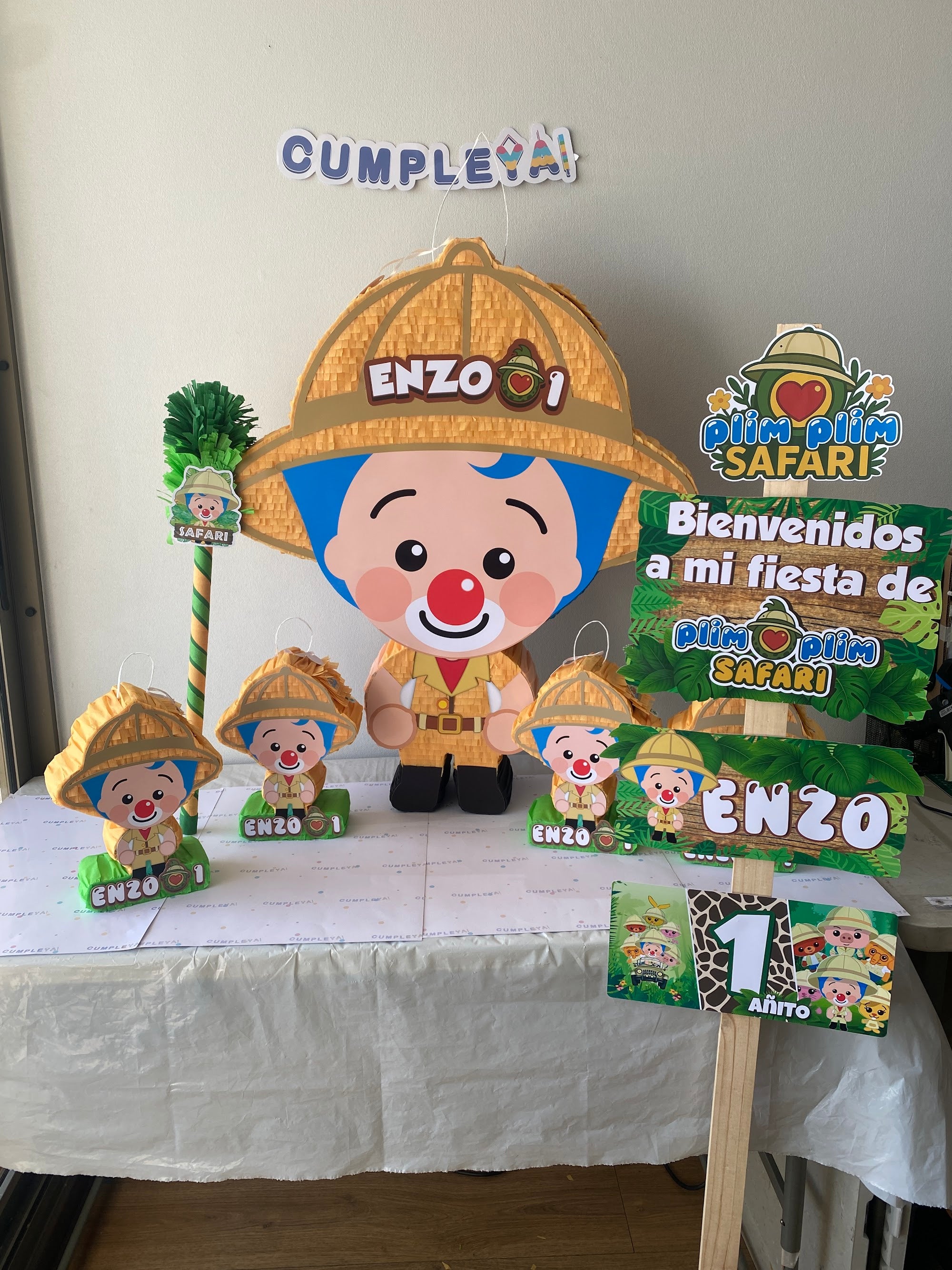 PIÑATA PLIM PLIM SAFARI 60CM PREMIUM