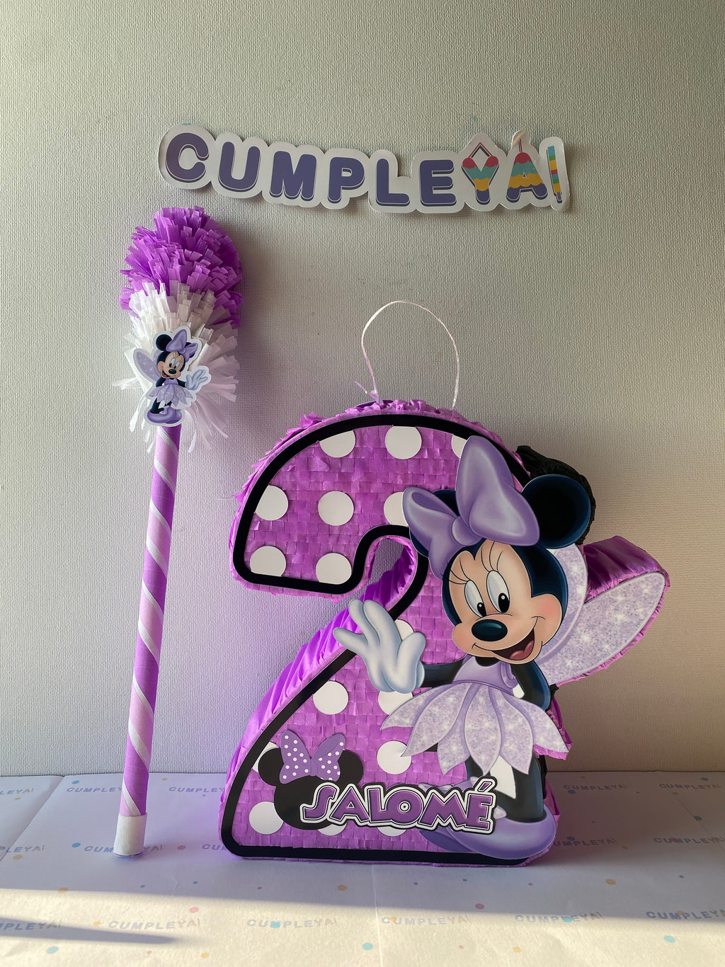 PIÑATA NUMERO 2 MINNIE HADA 40CM PREMIUM