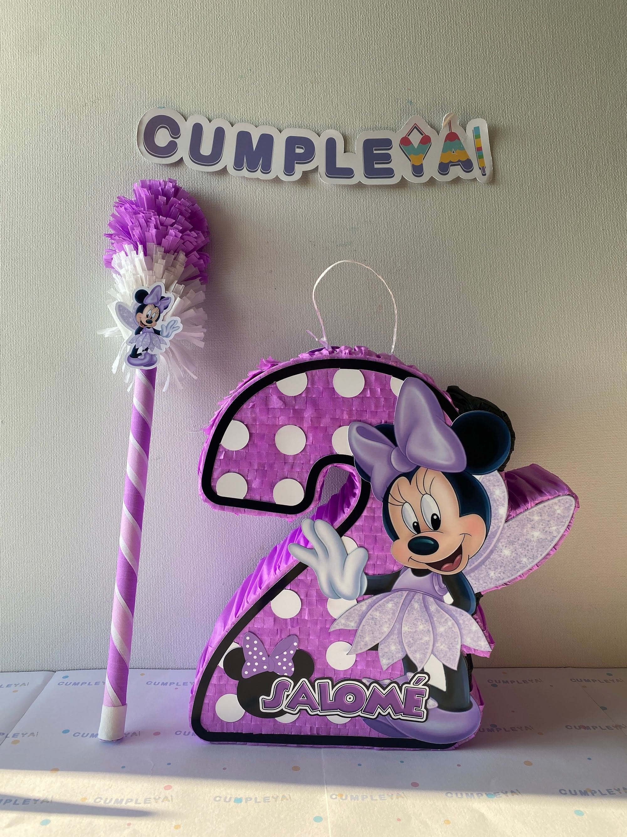 PIÑATA NUMERO 2 MINNIE HADA 40CM PREMIUM