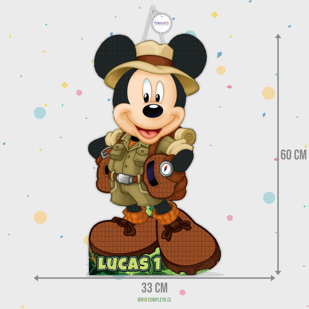 PIÑATA MICKEY SAFARI 60CM PREMIUM