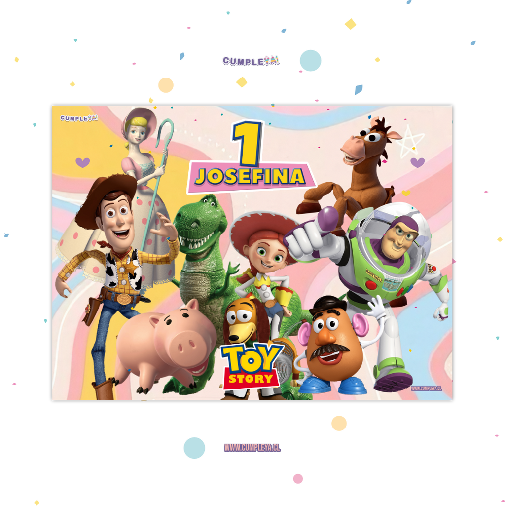 INDIVIDUALES TOYS STORY ROSA PAPEL BRILLANTE 21X30CM TEMÁTICO