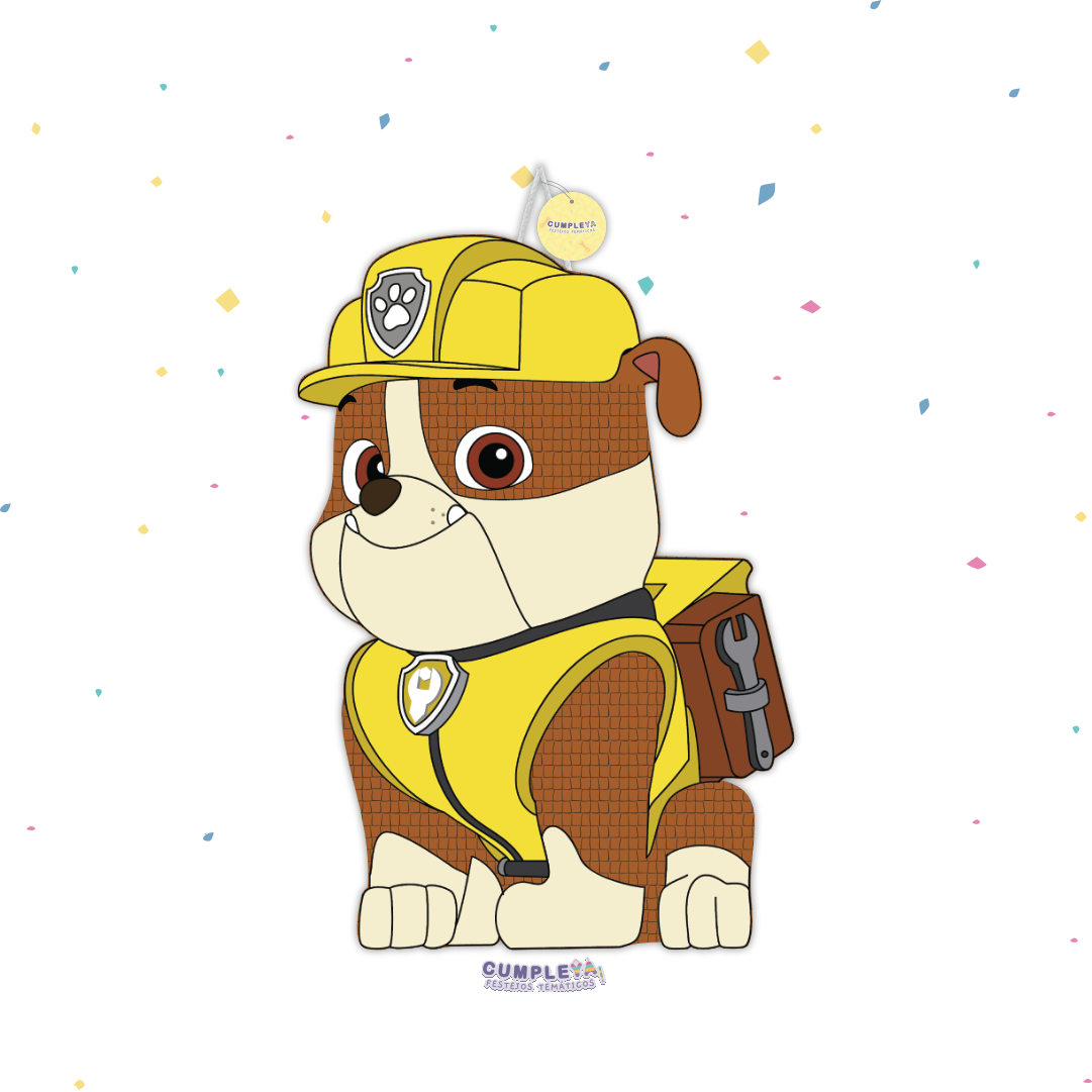 PIÑATA RUBBLE DE PAW PATROL 60CM PREMIUM