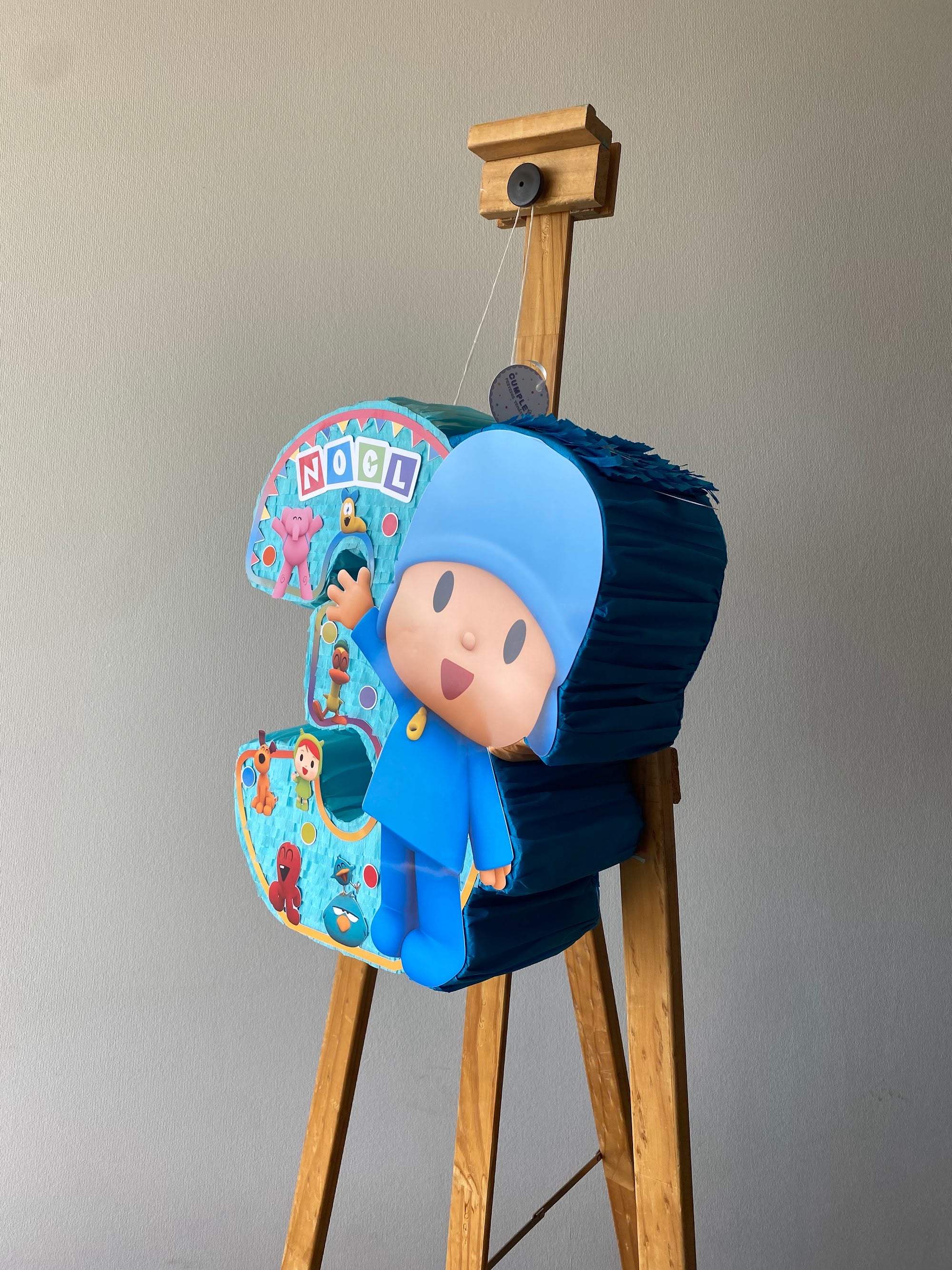 PIÑATA POCOYO NUMERO 3 40CM PREMIUM