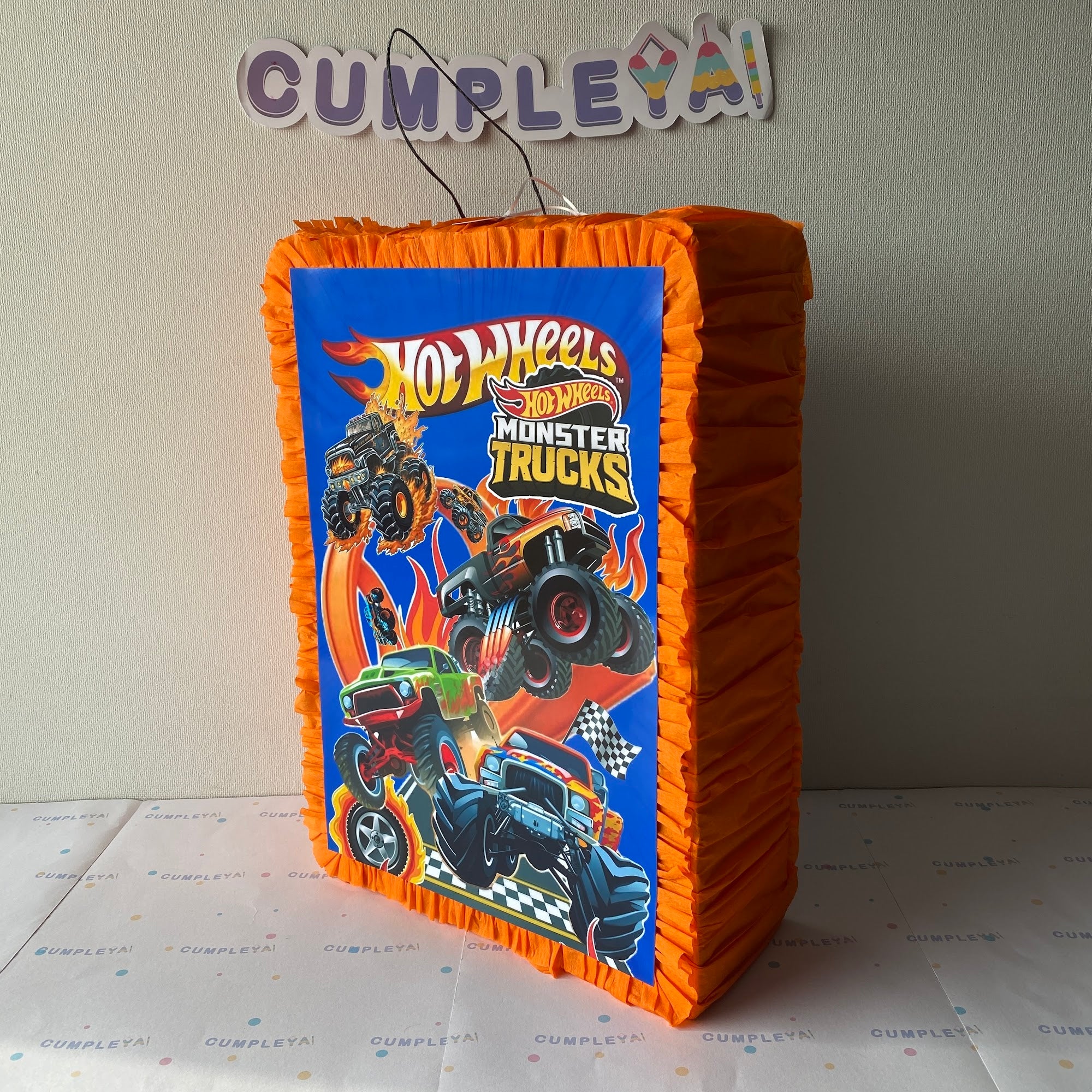 PIÑATA MONSTER TRUCK RECTANGULAR EXPRÉS 50CM