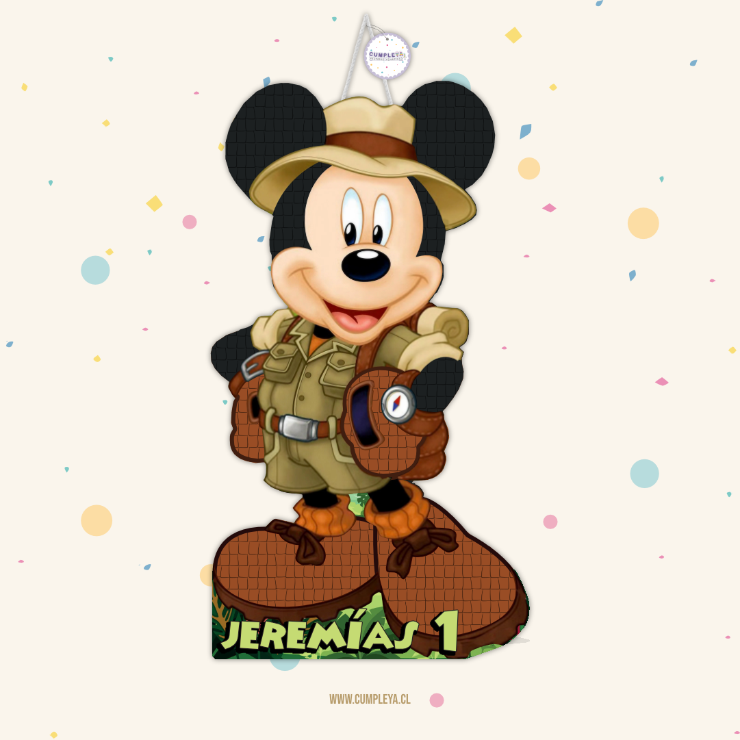 PIÑATA MICKEY SAFARI 60CM PREMIUM