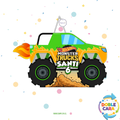 PIÑATA 40 CM MONSTER TRUCK VERDE