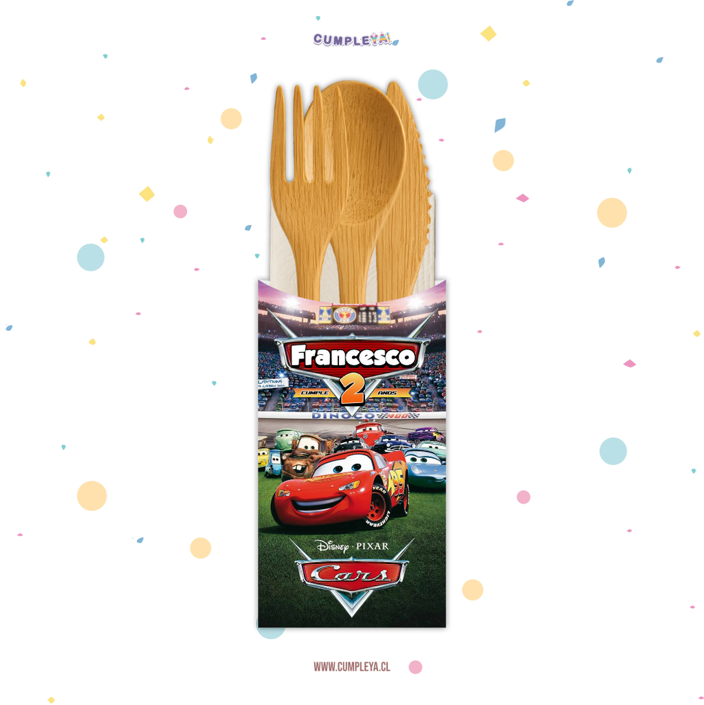 PORTA CUBIERTO CARS 7X13CM TEMÁTICO