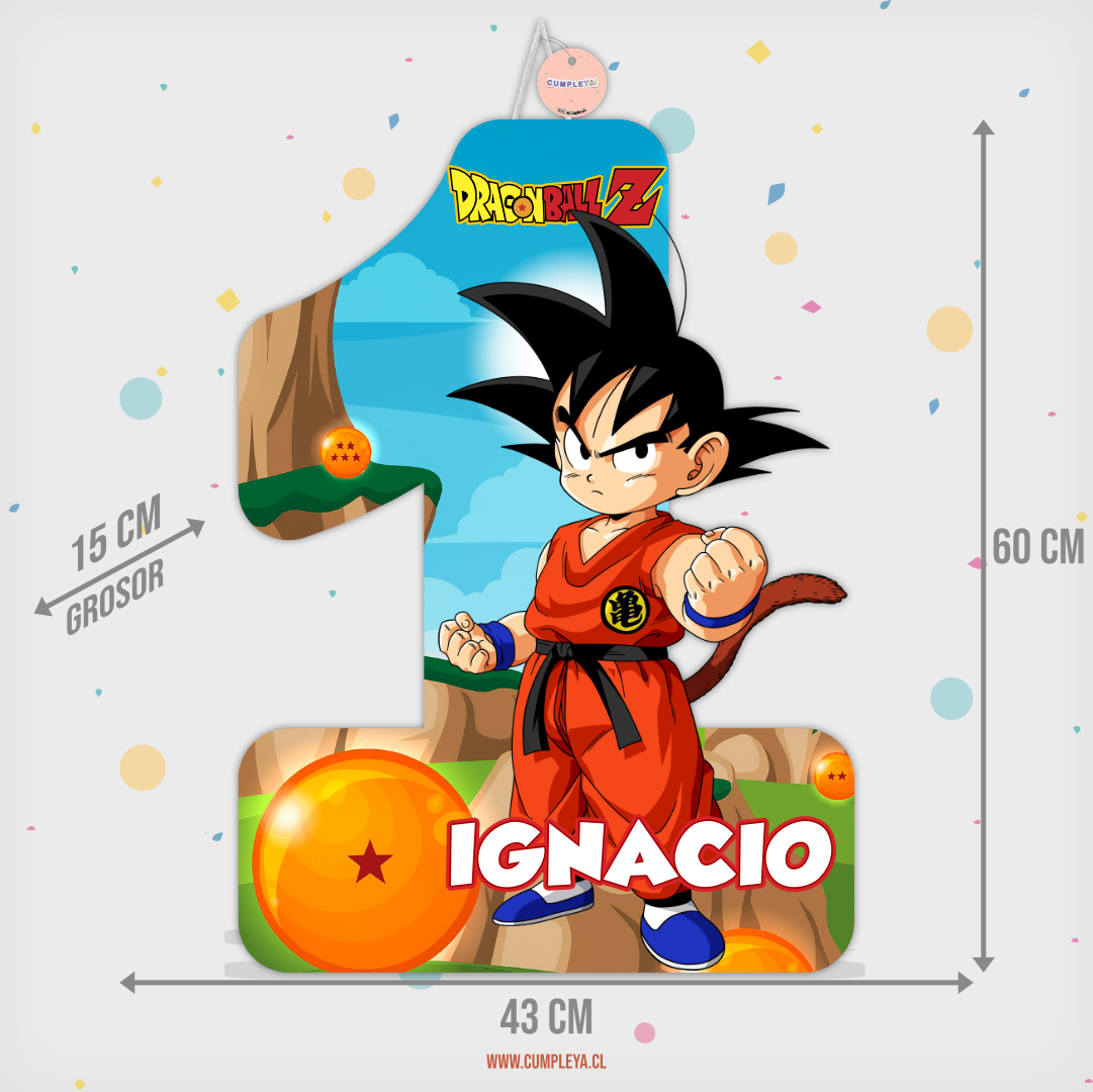 PIÑATA 60 CM XL NUMERO 1 GOKU NIÑO