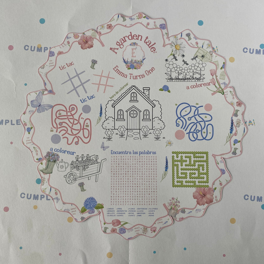 INDIVIDUALES FLOR PAPEL BRILLANTE 21X30CM TEMÁTICO