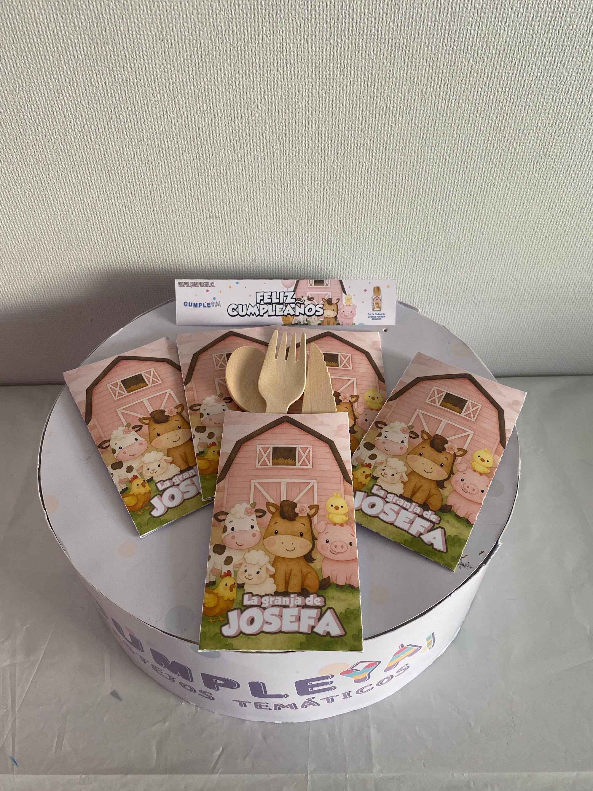 PORTA CUBIERTO GRANJA ROSADA 7X13CM