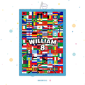 PIÑATA 40 CM RECTANGULAR BANDERAS DEL MUNDO