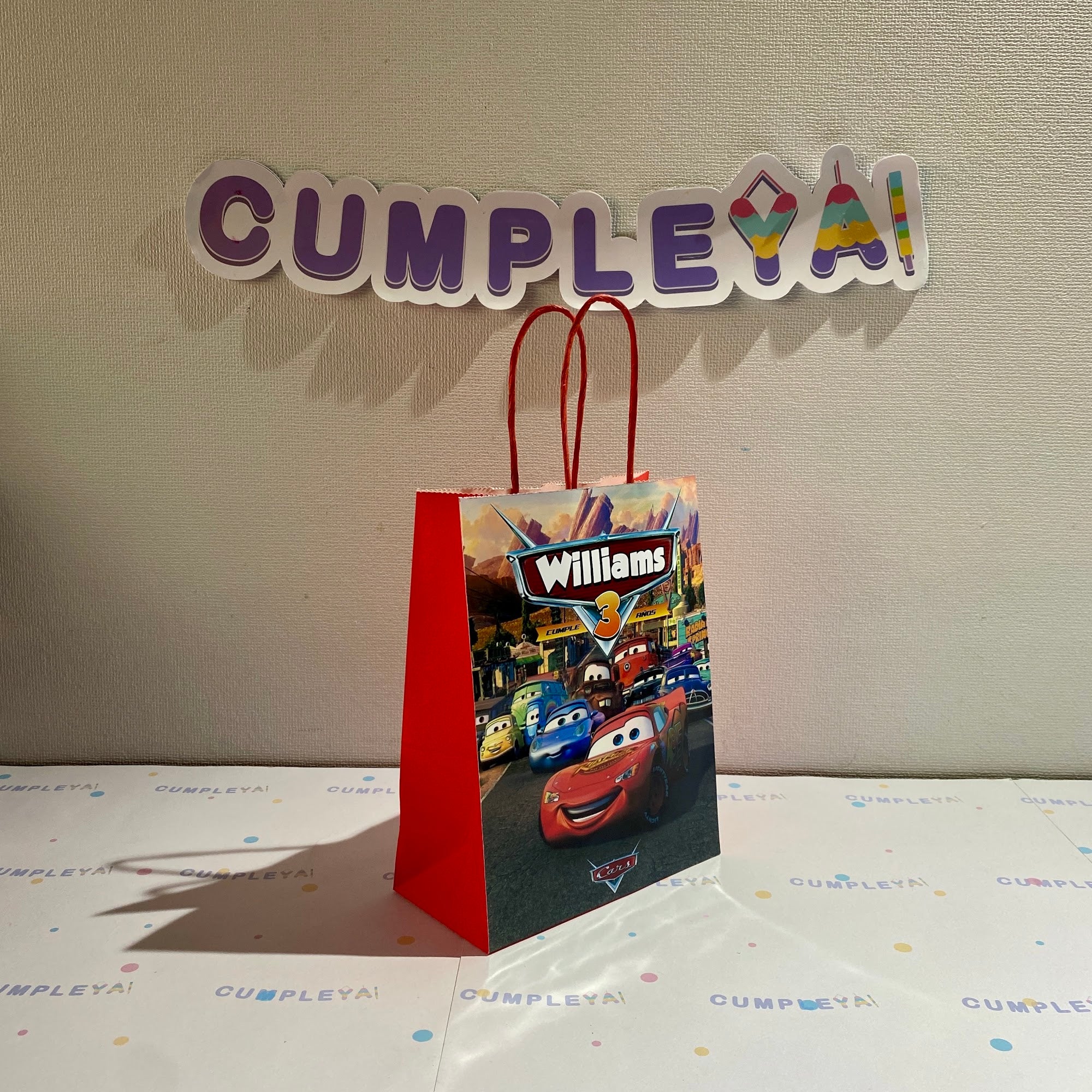 BOLSA SORPRESA 16 × 21 × 8 CM CARS