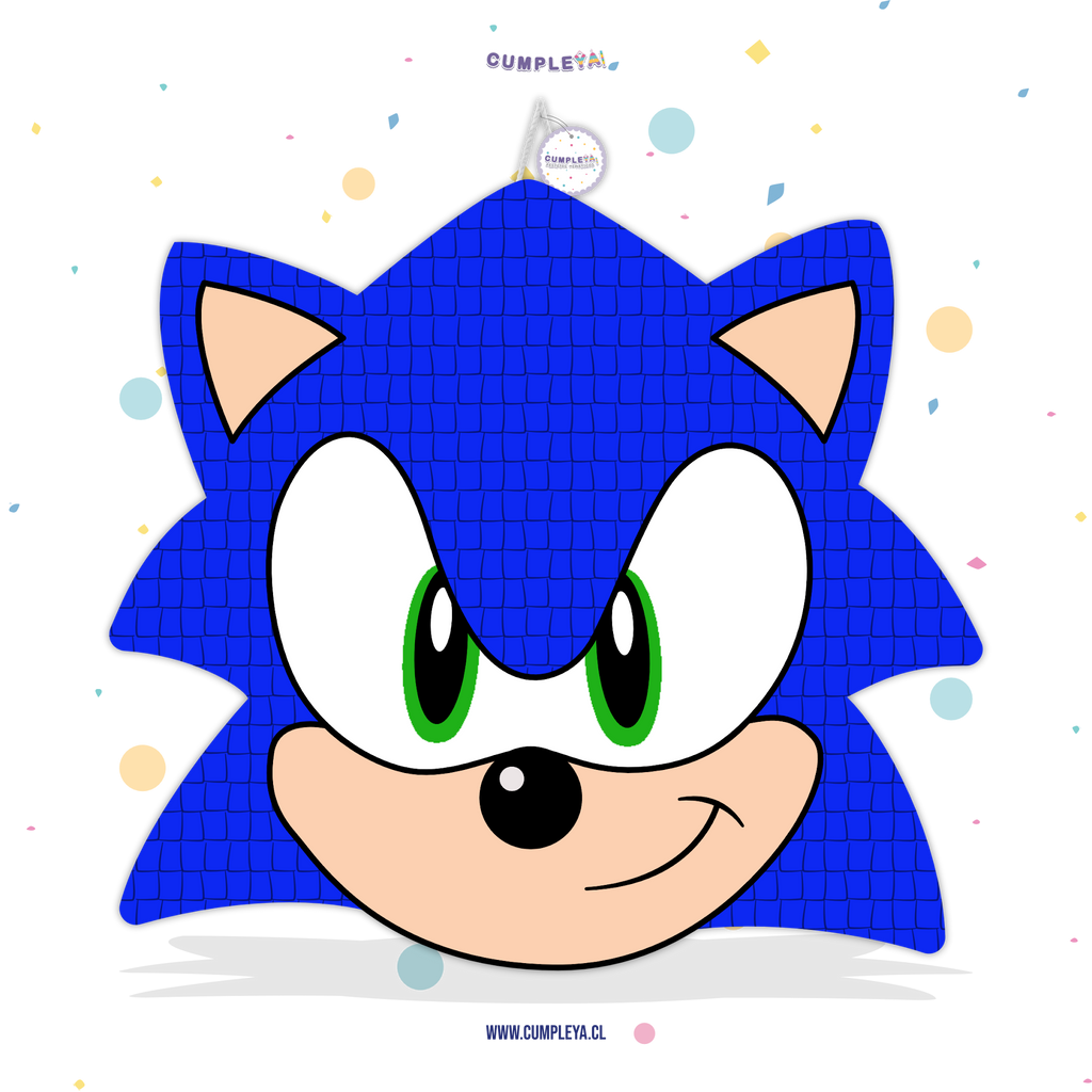 PIÑATA SONIC CABEZA 60CM PREMIUM