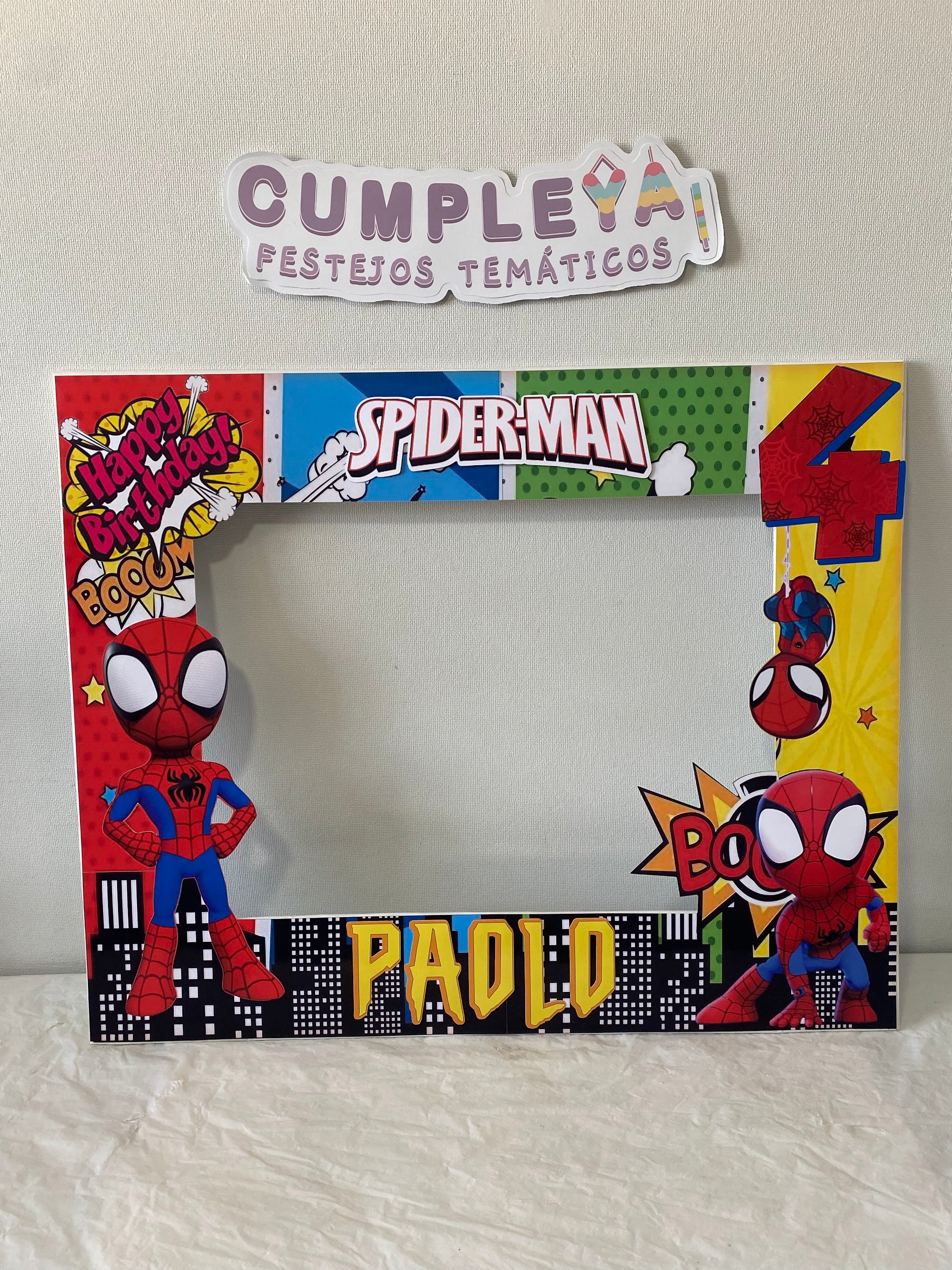 CUADRO SELFIE SPIDERMAN 77X55CM