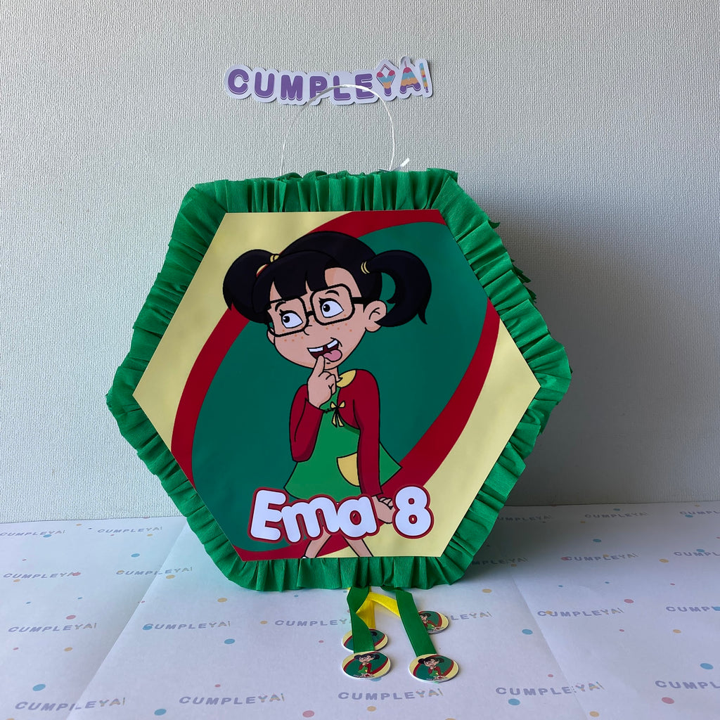 PIÑATA CHILINDRINA HEXAGONAL EXPRÉS 40CM