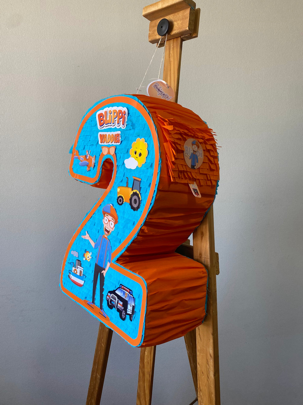 PIÑATA NUMERO 2 BLIPPI 40CM PREMIUM