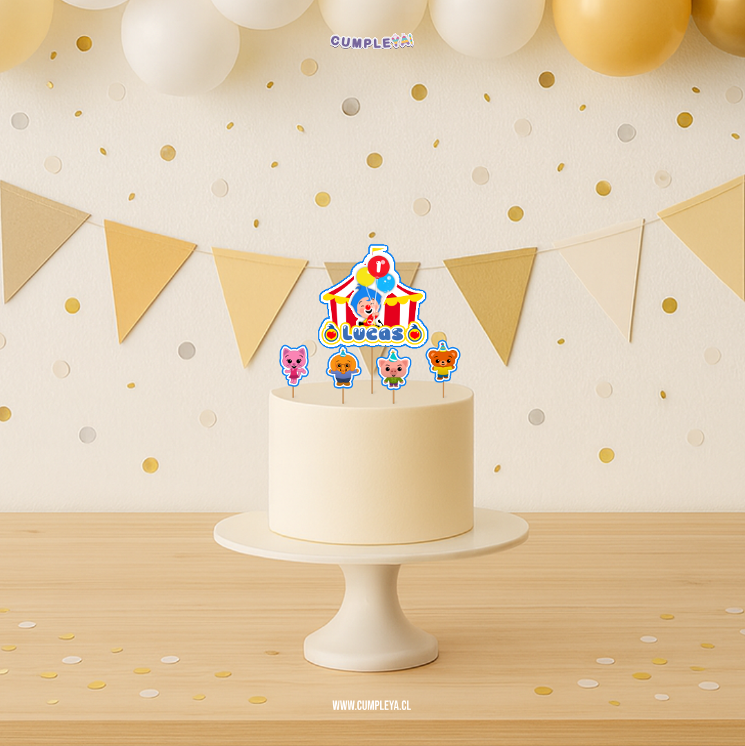 TOPPER PAYASO PLIM PLIM 15CM + 4U 6CM