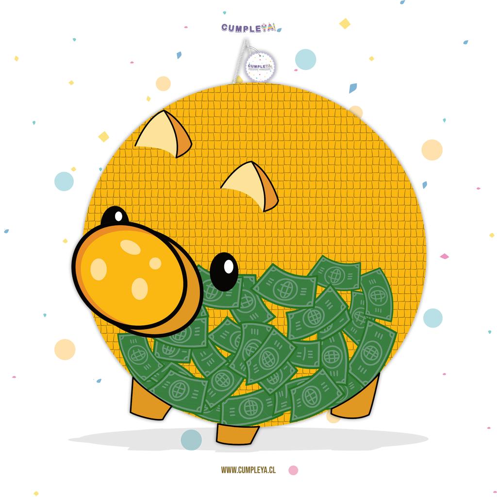 PIÑATA CERDO JUEGO DEL CALAMAR 60CM PREMIUM