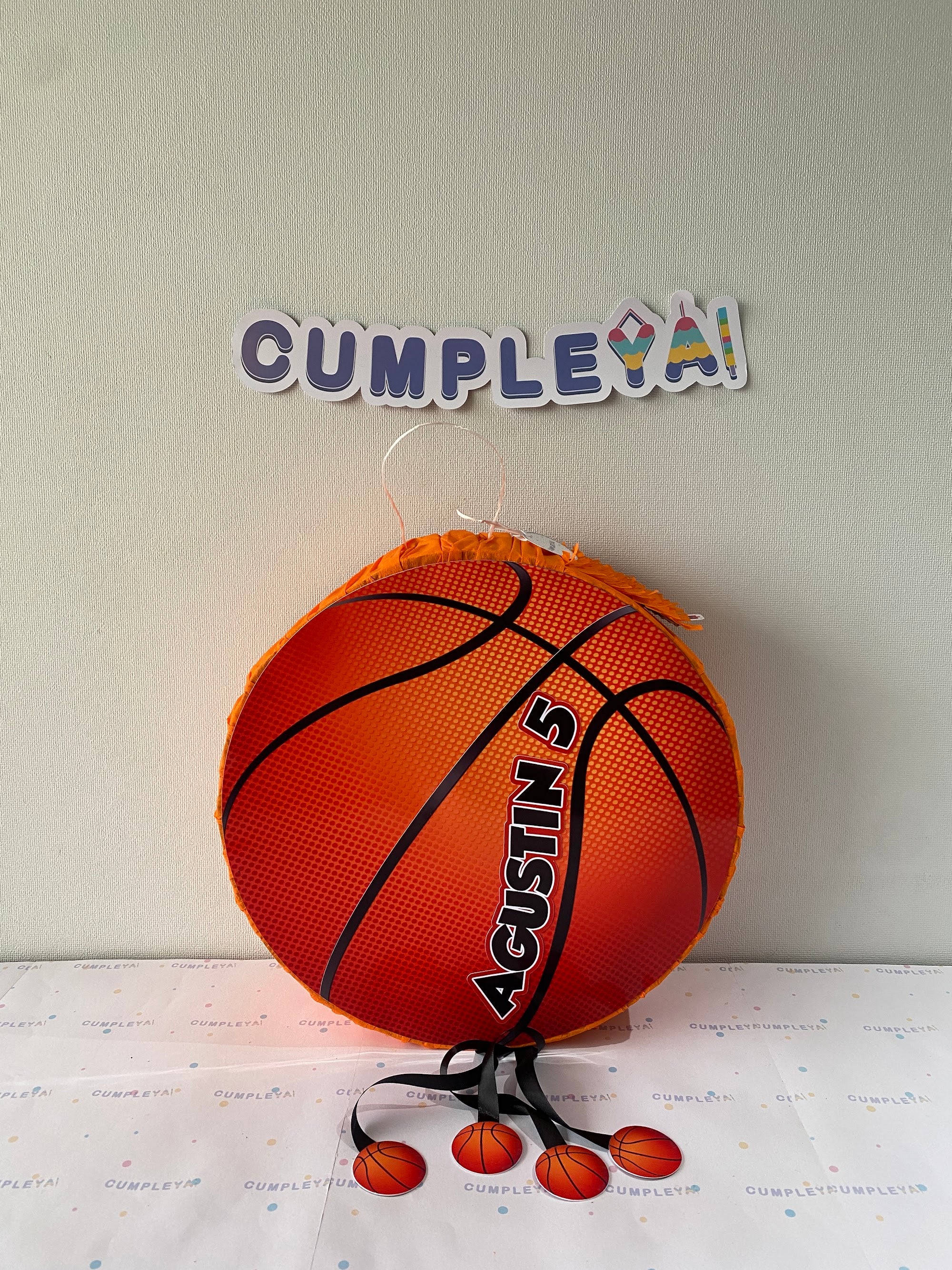PIÑATA 40 CM BALON BASKETBALL
