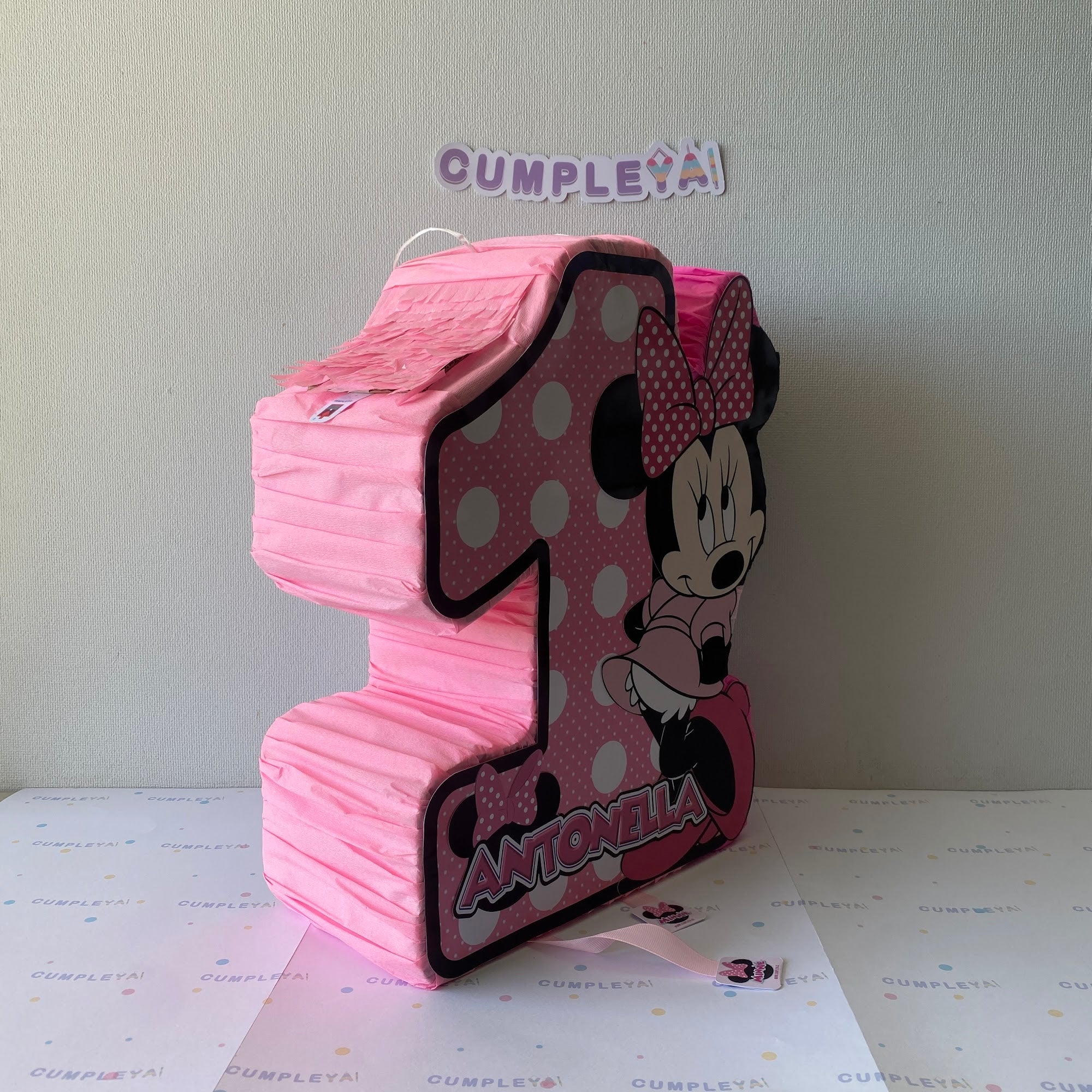 PIÑATA 40 CM NUMERO 1 MINNIE MOUSE