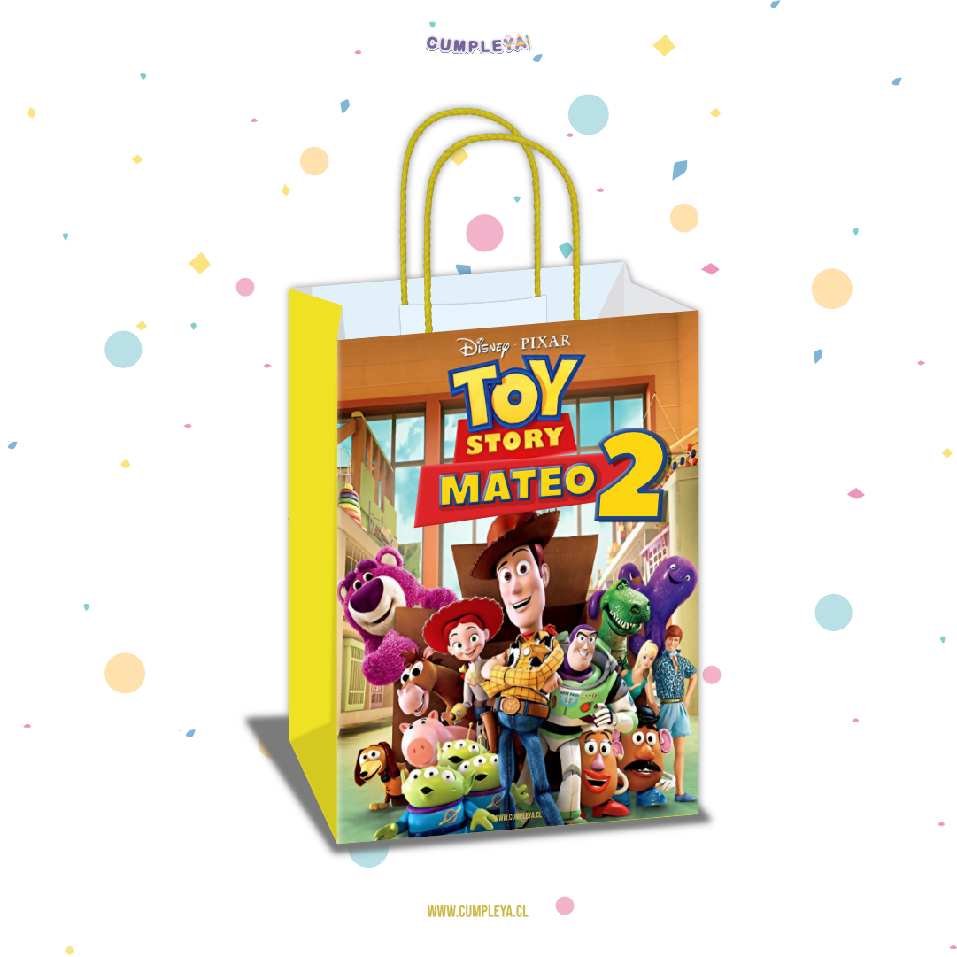 BOLSA SORPRESA TOYS STORY PERSONALIZADO 16X21X8CM