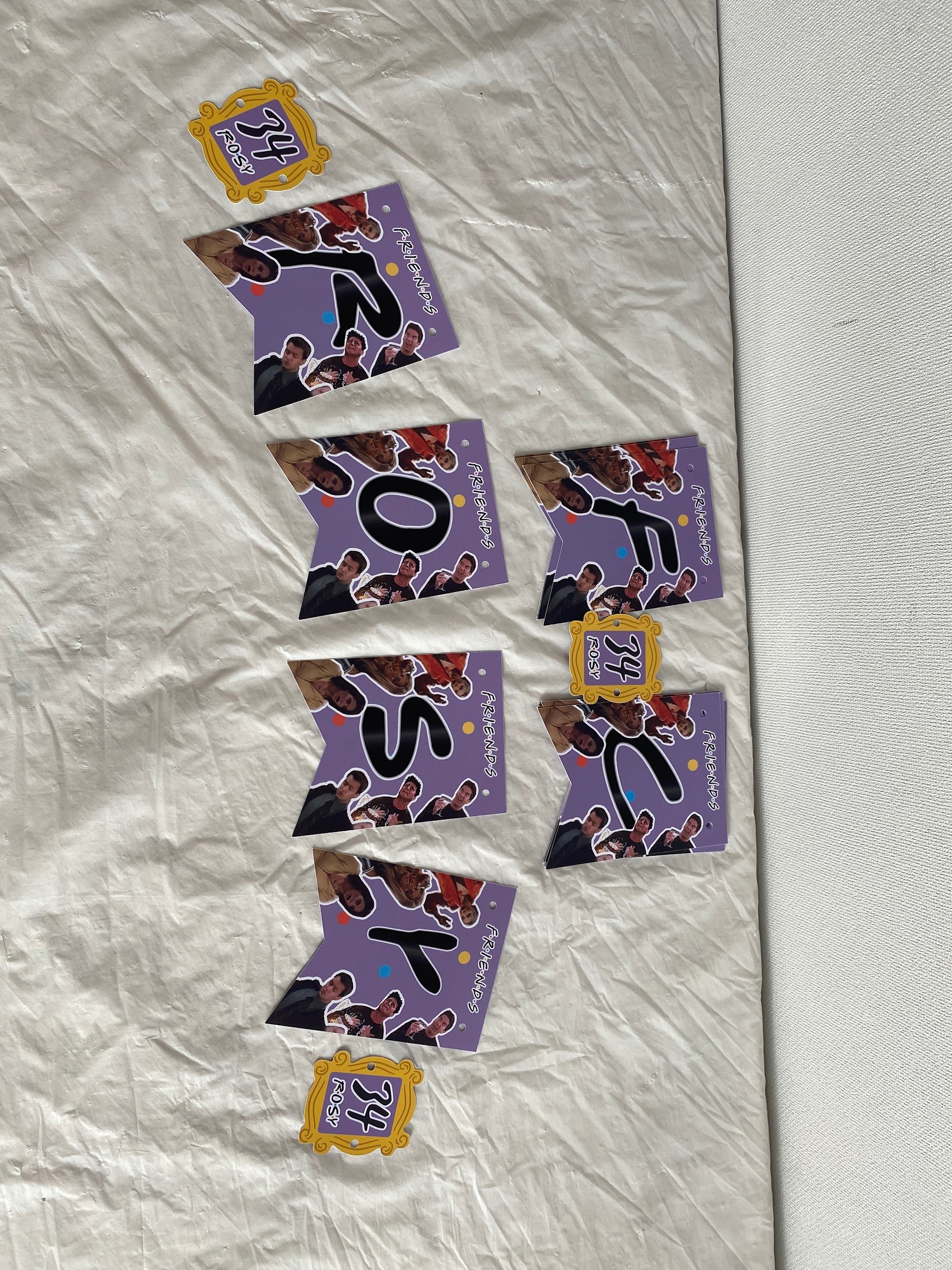 BANDERIN FRIENDS FELIZ CUMPLEAÑOS